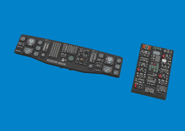 UH60A Black Hawk Löök Instrument Panel and seatbelts (ICM) E644311