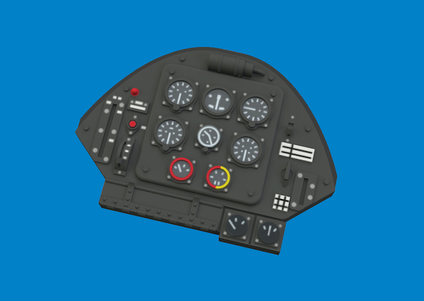 Fi156C Storch Löök Instrument Panel and seatbelts (Tamiya) E644315