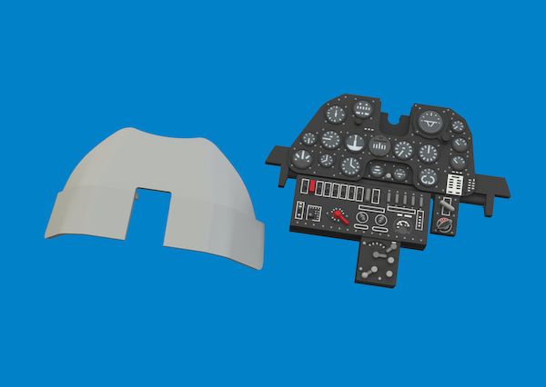 Curtiss P40N-25+ Löök Instrument Panel and seatbelts (Eduard) E644317