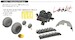 Curtiss P40N  Löök + Instrument Panel and seatbelts, fishtail exhaust stacks, diamond tread wheels and TFace mask (Eduard) E644322