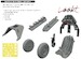 Focke Wulf FW190D-9 Löök + Instrument Panel and seatbelts, Wheels,seat, Exhausts, gunsight and TFace Mask (Great Wall Hobby) E644355