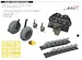 Curtiss P40K Warhawk Löök + Instrument Panel and seatbelts, Fishtail Exhaust stacks, Diamont tread wheels and TFace mask (Eduard) E644356