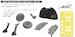 Spitfire Mk.IXe LööK + Instrument Panel and seatbelts, Fishtail Exhaust stacks, wheels, Legs and TFace mask (Eduard) E644357