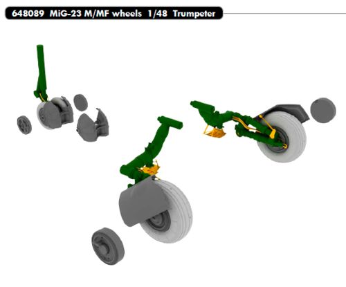 Mikoyan MiG23M/MF Wheels and details (Trumpeter) e648-089