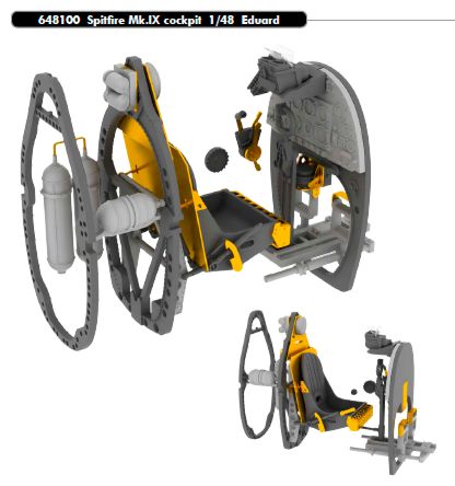 Spitfire Mk.IXc cockpit set (Eduard)  E648-100