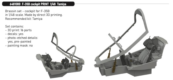 F35B Lightning II  Cockpit (Tamiya)  E6481000