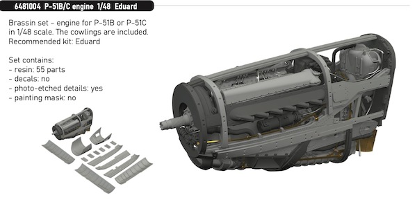 P51B/C Mustang engine (Eduard) E6481004