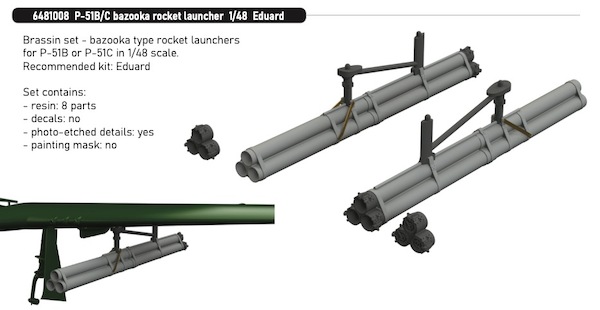 P51B/C Mustang Bazooka Rocket Launcher (Eduard)  E6481008