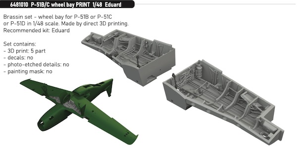 P51B/C Mustang Wheelbay (Eduard)  E6481010