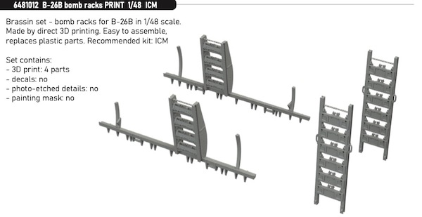 B26B Marauder Bomb Racks (ICM) E6481012