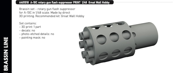 A10C Thunderbolt Rotary gun flash suppressor (Great Wall) E6481018