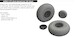 Boeing B17F Flying Fortress Wheels, Diamond Tread (HKM/Eduard) E6481020