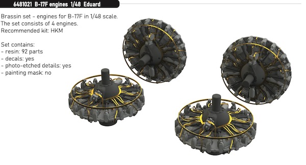 Boeing B17F Flying Fortress Engines (HKM/Eduard) E6481021