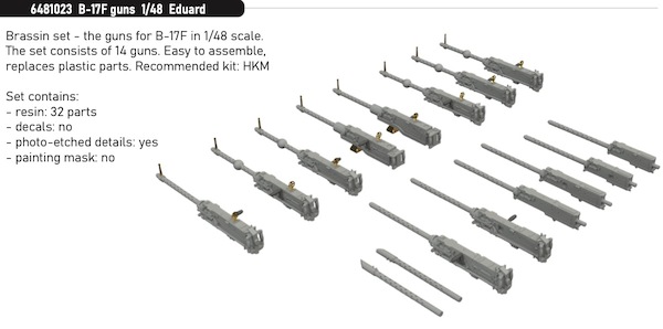 Boeing B17F Flying Fortress guns (HKM/Eduard) E6481023