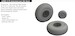 Boeing B17F Flying Fortress Wheels,  Block Tread (HKM/Eduard) E6481025