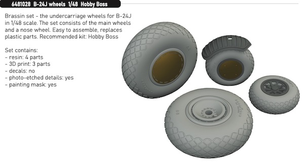 Consolidated B24J Liberator Wheels (Hobby Boss) E6481028