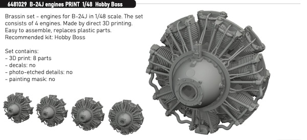 Consolidated B24J Liberator Engines (Hobby Boss)  E6481029