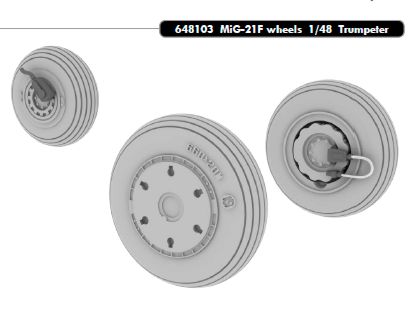 Mikoyan MiG21F wheels (Trumpeter)  e648103