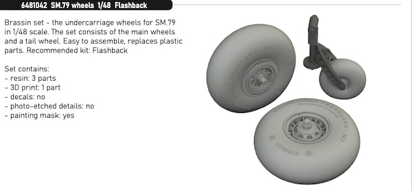 SM79 Sparviero Wheels (Flashback/Eduard ) E6481042