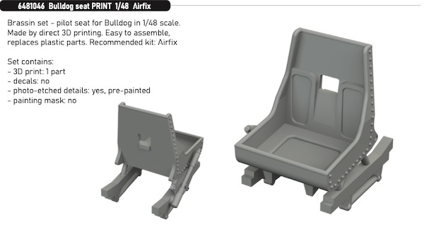 Bristol Bulldog Seat with seatbelts (Airfix)  E6481046