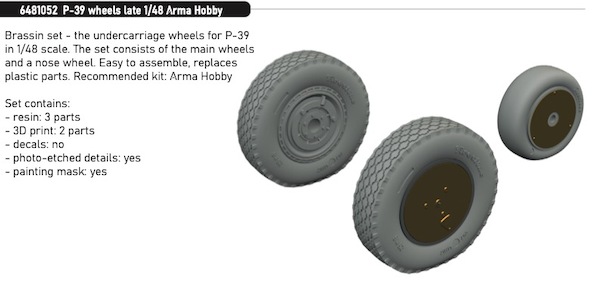P39 Airacobra Wheels - Late- (Arma Hobby) E6481052