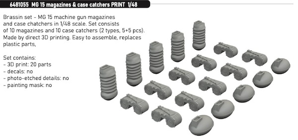 MG15 Machine gun Magazines and case catchers  E6481055