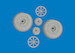 Curtiss P40E Warhawk Wheels with Diamond Tread (Eduard)  E6481057