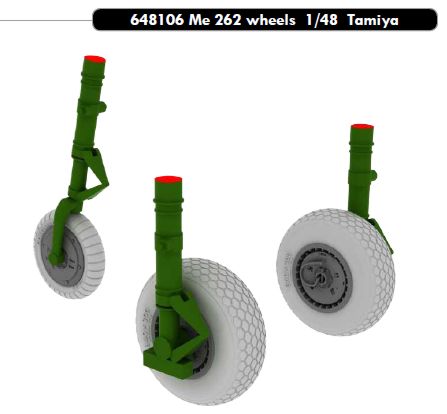 Messerschmitt Me262 wheels (Tamiya)  E648106