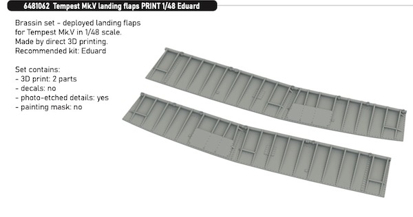 Hawkern Tempest MKV Landing Flaps (Eduard/Special Hobby) E6481062