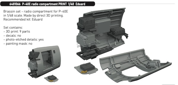 Curtiss P40E Warhawk Radio Compartiment (Eduard) E6481066