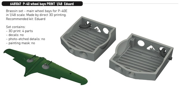 Curtiss P40E Warhawk Wheel Bays (Eduard)  E6481067