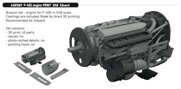 Curtiss P40E Warhawk Engine (Eduard) E6481069