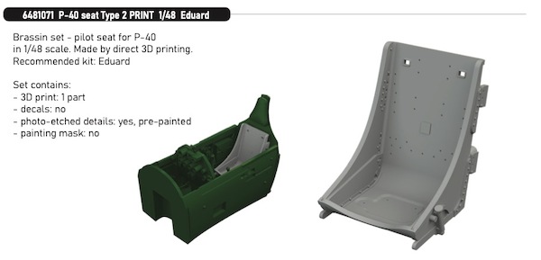 P40 Warhawk Seat type 2 (Eduard)  E6481071