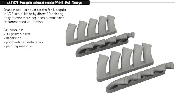 Mosquito Exhaust Stacks (Tamiya)  E6481073
