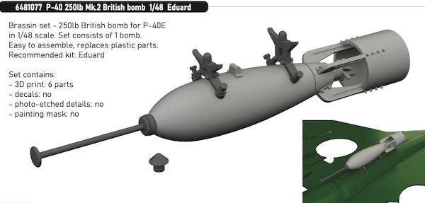 P40 250LB MK2 British Bomb (Eduard) E6481077