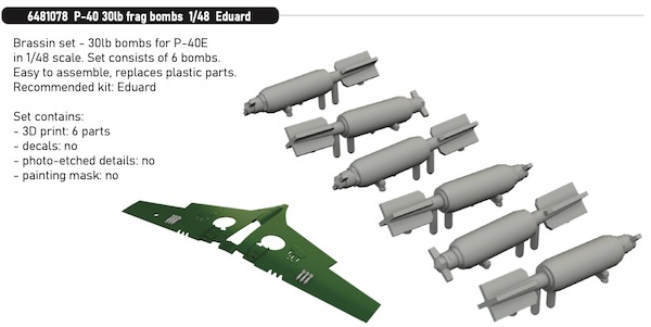 P40 30LB Fragmentation Bombs (6x) E6481078