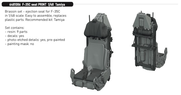 F35C Lightning II Ejection Seat (Tamiya) E6481086
