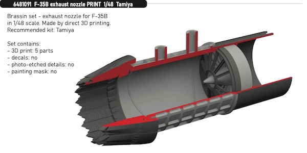 F35B Lightning II Exhaust Nozzle (Tamiya) E6481091