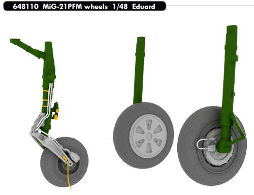 Mikoyan MiG21PFM wheels (Eduard) e648110
