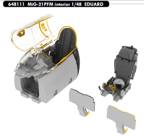 MiG21PFM Fishbed Interior (Eduard)  E648111