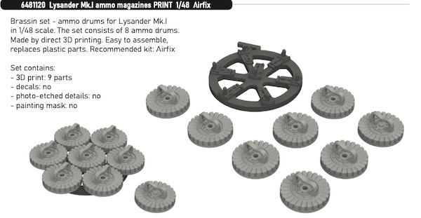 Lysander Mk1 ammo Magazines (Airfix) E6481120