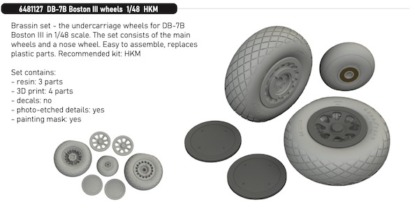 Douglas DB7B Boston Wheels (Hong Kong Models) E6481127