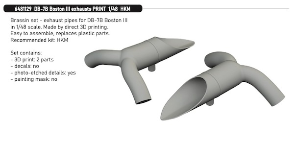 Douglas Boston MKIII  Exhausts (Hong Kong Models)  E6481129