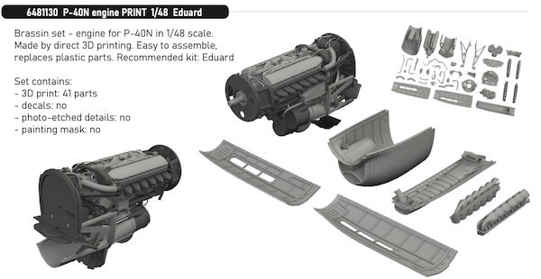 Curtiss P40N Engine (Eduard) E6481130