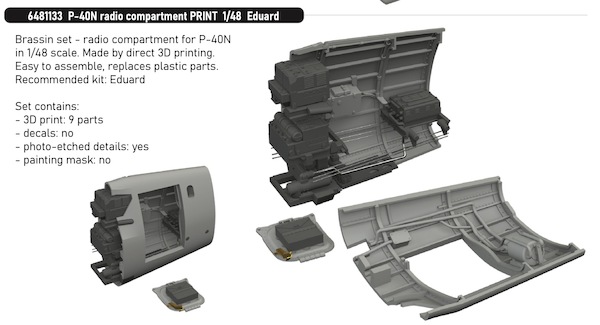 Curtiss P40N Radio Compartiment (Eduard)  E6481133