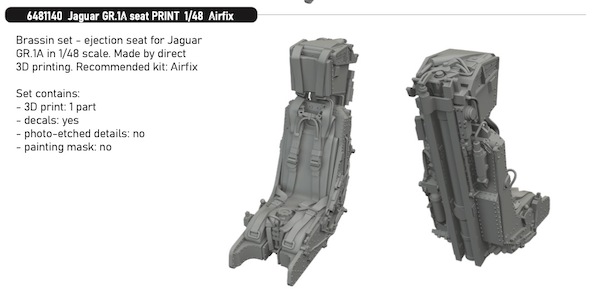 Jaguar GR1a Ejection Seat (Airfix)  E6481140