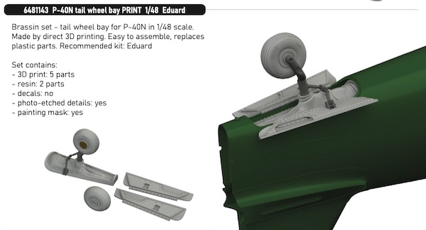 P40N Warhawk Tail Wheel bay (Eduard) E6481143