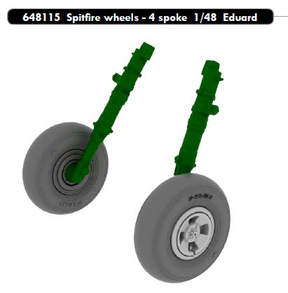 Spitfire 4 spoke wheels (Eduard)  E648115