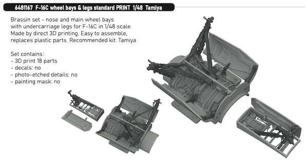 F16C Wheel Bays and Legs Standard (Tamiya)  E6481167