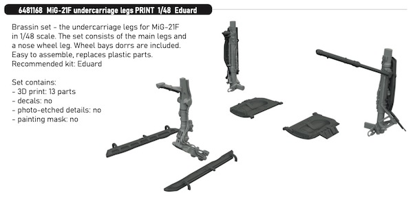 Mikoyan MiG21F Undercarriage legs (Eduard)  E6481168